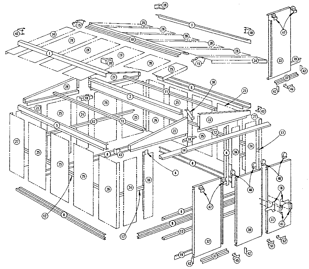 Sears 69660422 replacement parts diagram
