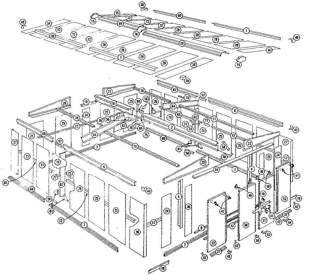 Sears 69660425 replacement parts diagram