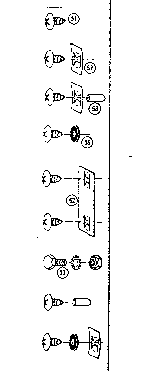 Sears 69660429 fastener combinations diagram