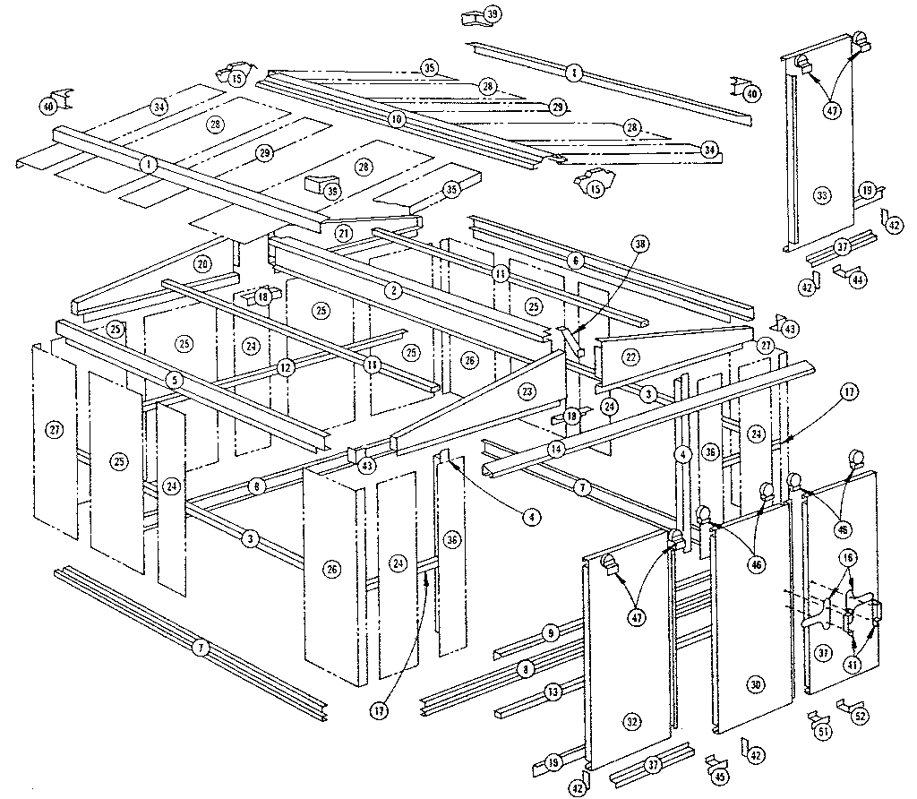 Sears 69660421 replacement parts diagram