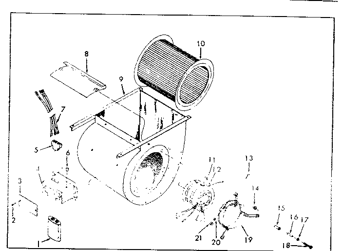 Kenmore FXB43-150D-2 blower assembly diagram