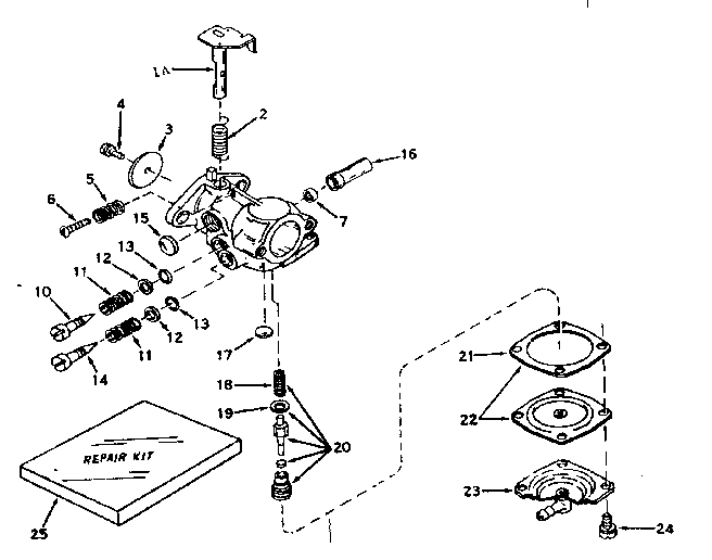 Craftsman 53681960 carburetor no. 631245 diagram