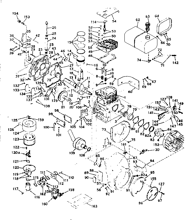 Craftsman 91725131 basic engine diagram