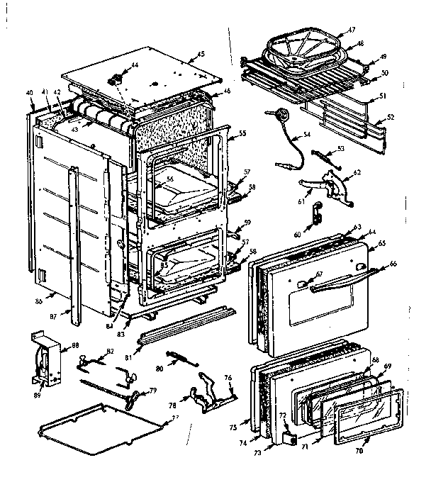 Kenmore 1034063210 body section diagram