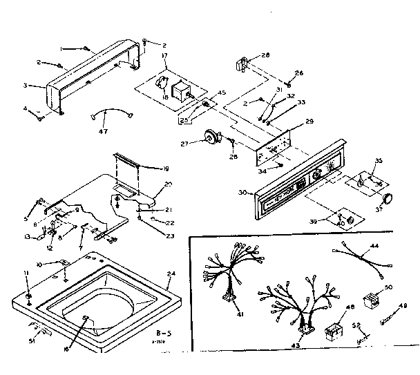 Kenmore 1106604401 top and console assembly diagram