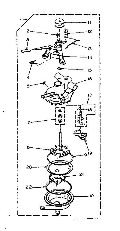 Kenmore 1106604401 pump assembly diagram
