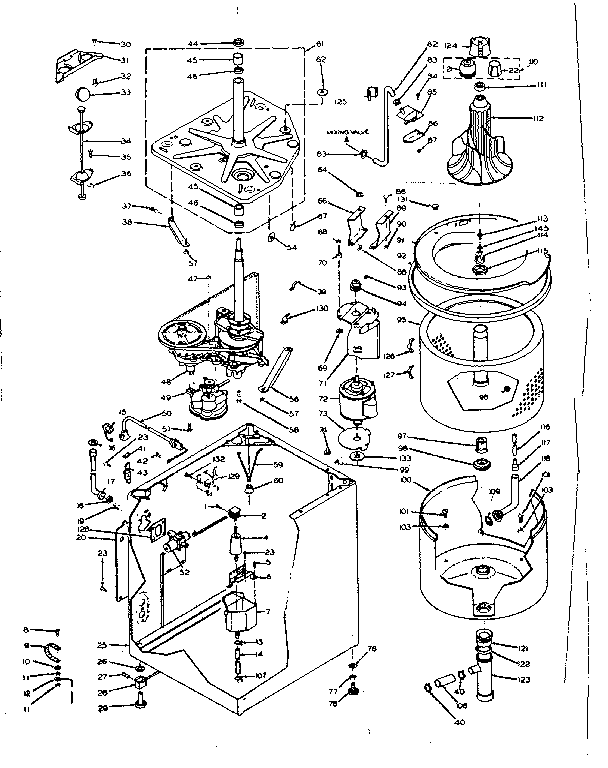 Kenmore 1106605750 machine sub-assembly diagram