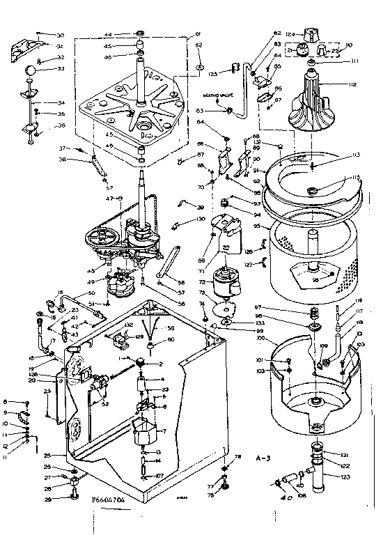 Kenmore 1106605754 machine sub-assembly diagram