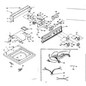 Kenmore 1106605754 top and console assembly diagram