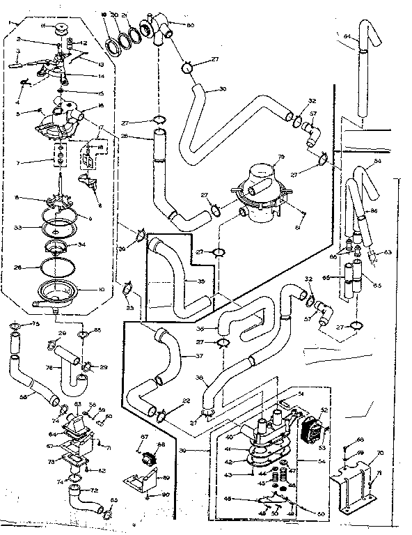 Kenmore 1106605951 water system diagram