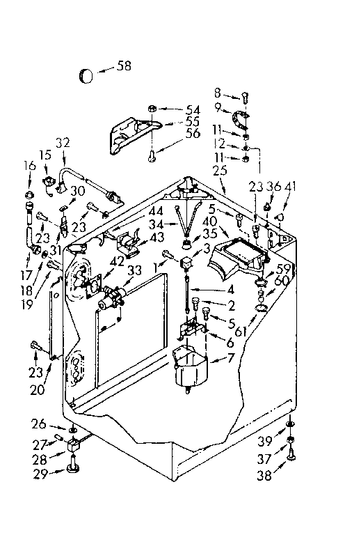 Kenmore 1106605971 cabinet parts diagram