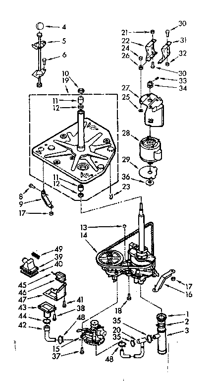 Kenmore 1106605971 drive system diagram
