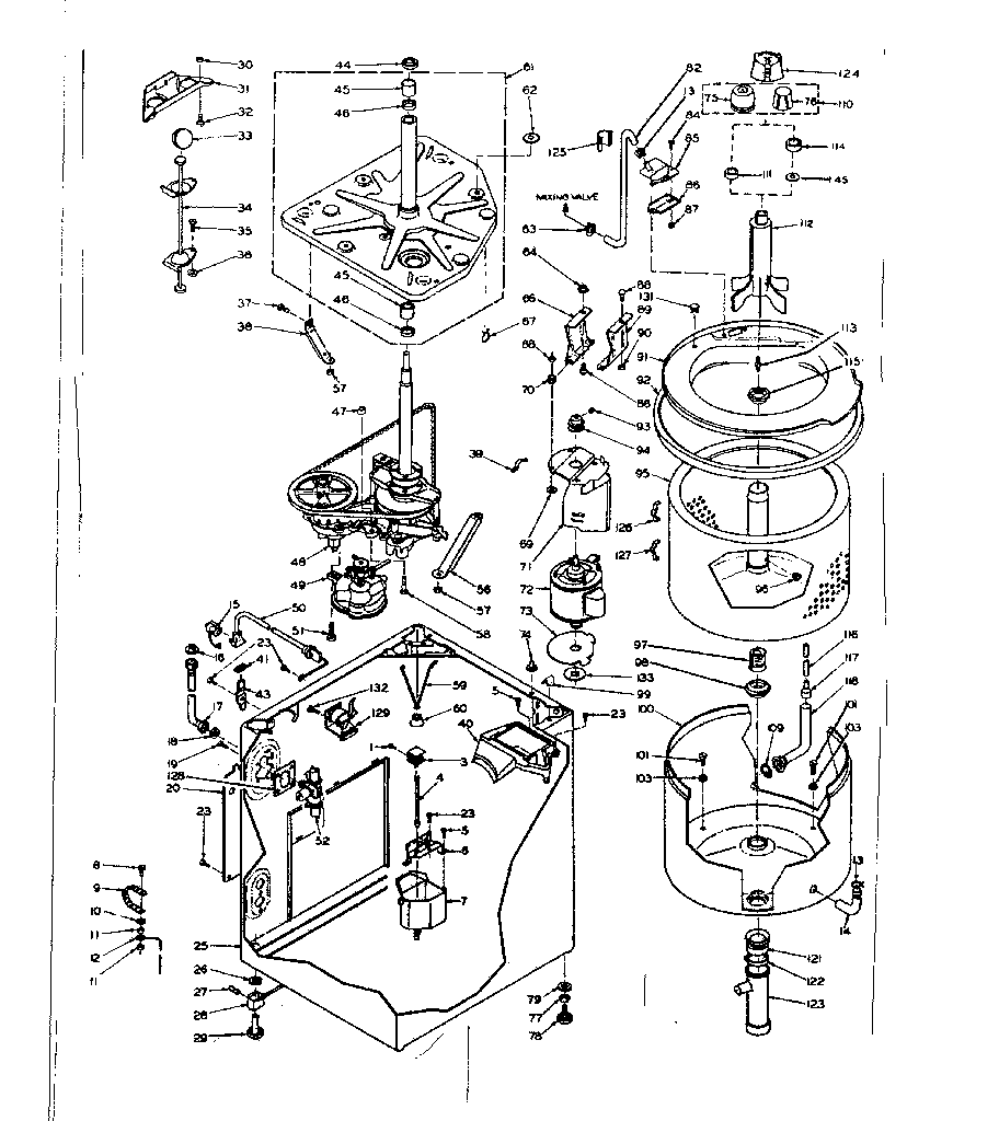 Kenmore 1106605902 machine sub-assembly diagram