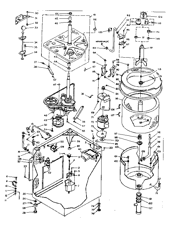 Kenmore 1106605903 machine sub-assembly diagram