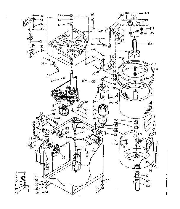 Kenmore 1106605910 machine sub-assembly diagram