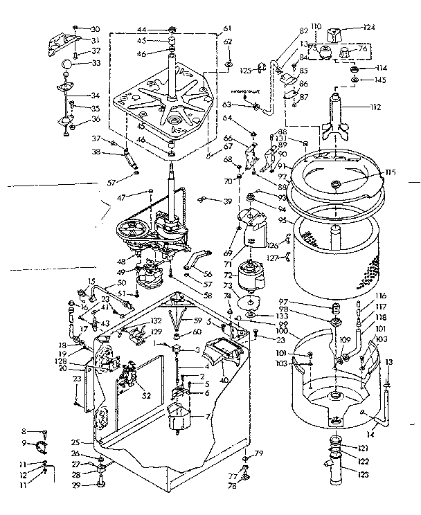 Kenmore 1106605912 machine sub-assembly diagram