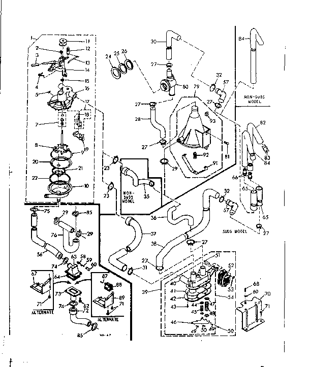 Kenmore 1106605912 water system diagram