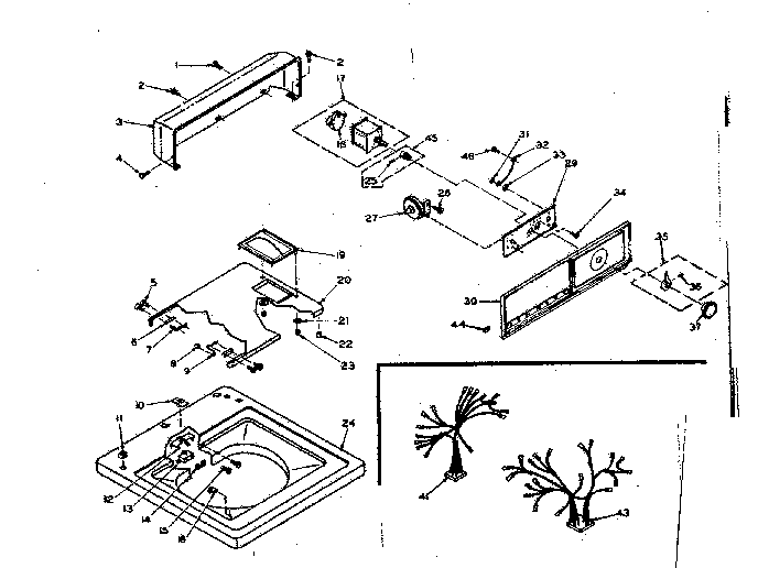 Kenmore 1106614101 top and console assembly diagram