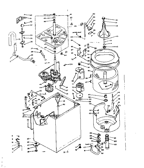 Kenmore 1106614500 machine sub-assembly diagram