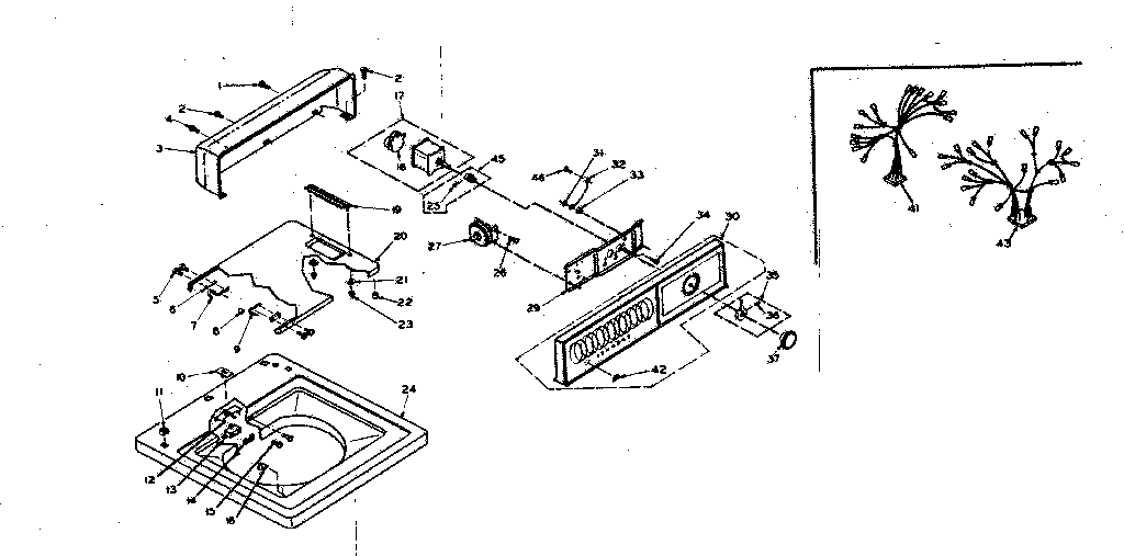 Kenmore 1106614500 top and console assembly diagram