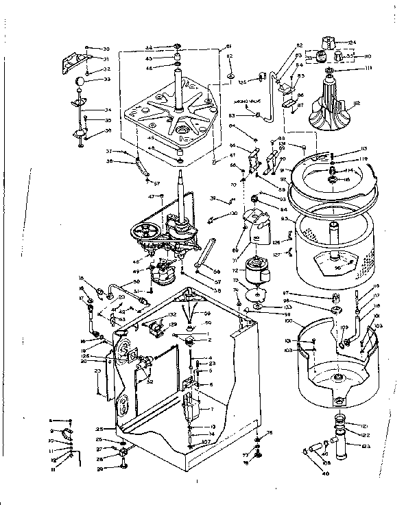Kenmore 1106615850 machine sub-assembly diagram