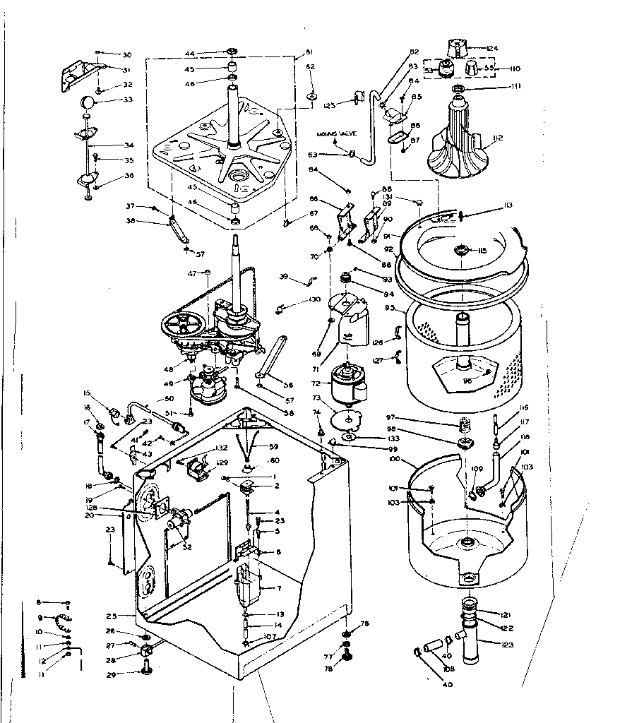 Kenmore 1106614851 machine sub-assembly diagram