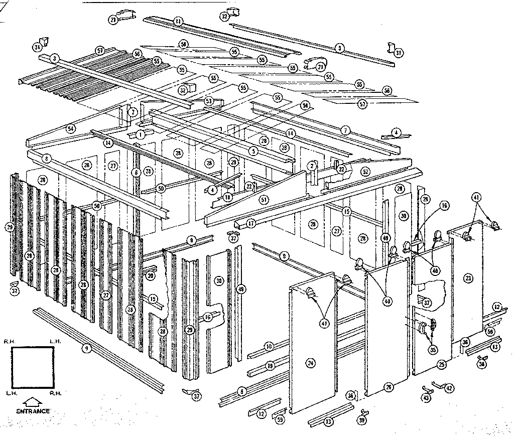Sears 69658048 replacement parts diagram
