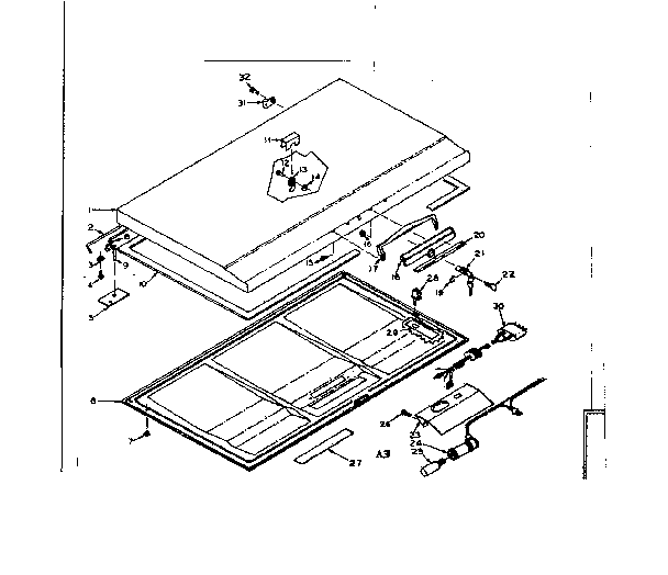 Kenmore 198616240 door parts diagram