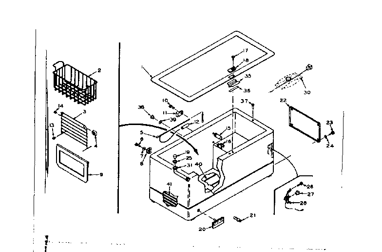 Kenmore 198616240 cabinet parts diagram