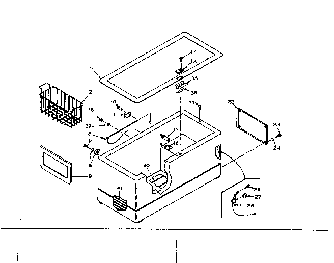Kenmore 198617211 cabinet parts diagram