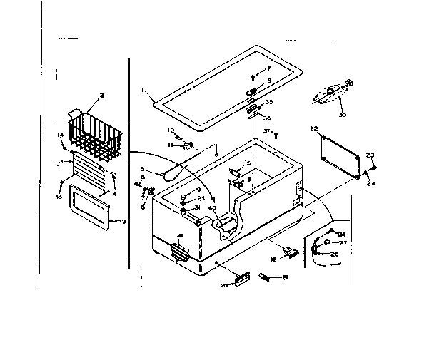 Kenmore 198617241 cabinet parts diagram