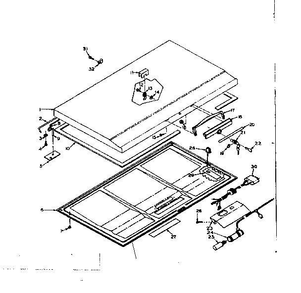 Kenmore 198617440 door parts diagram