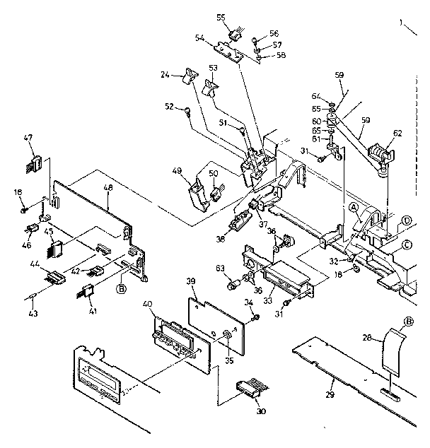 LXI 56453060902 front control parts diagram