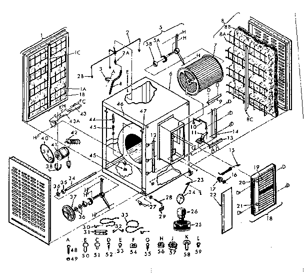 Kenmore 56561734 functional replacement parts diagram