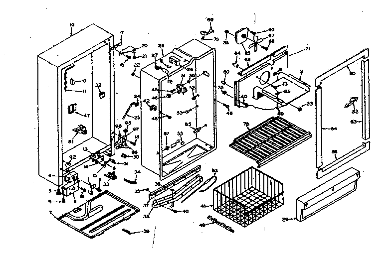 Kenmore 106627141 cabinet parts diagram