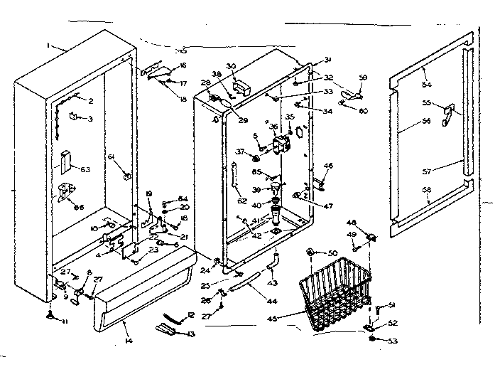 Kenmore 106627421 cabinet parts diagram