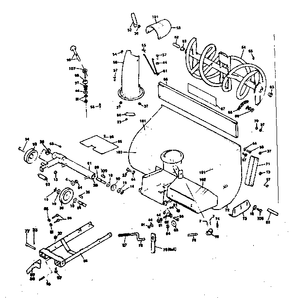 Craftsman 180260220 auger assembly diagram