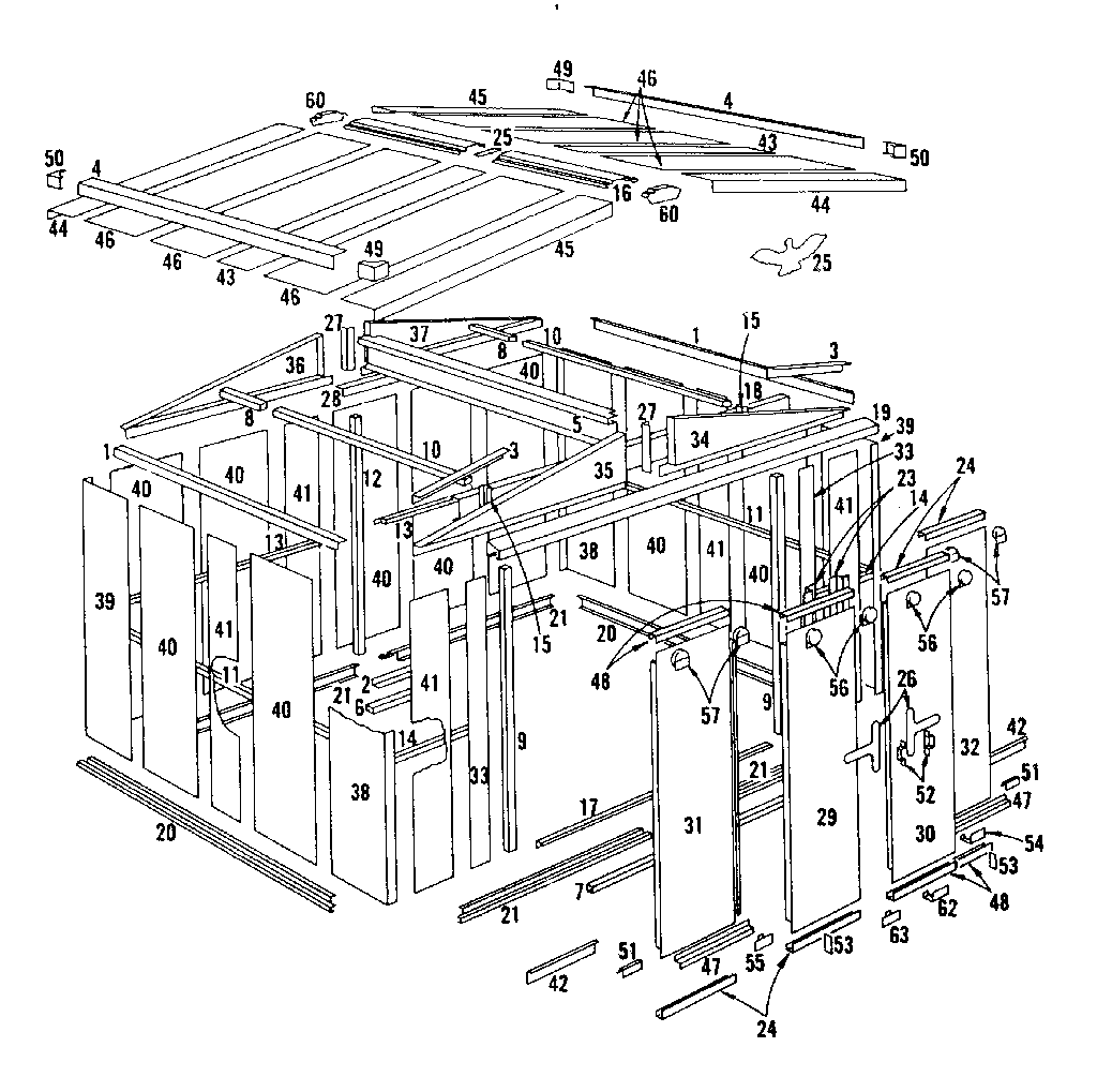 Sears 696608511 12' x 9' model diagram