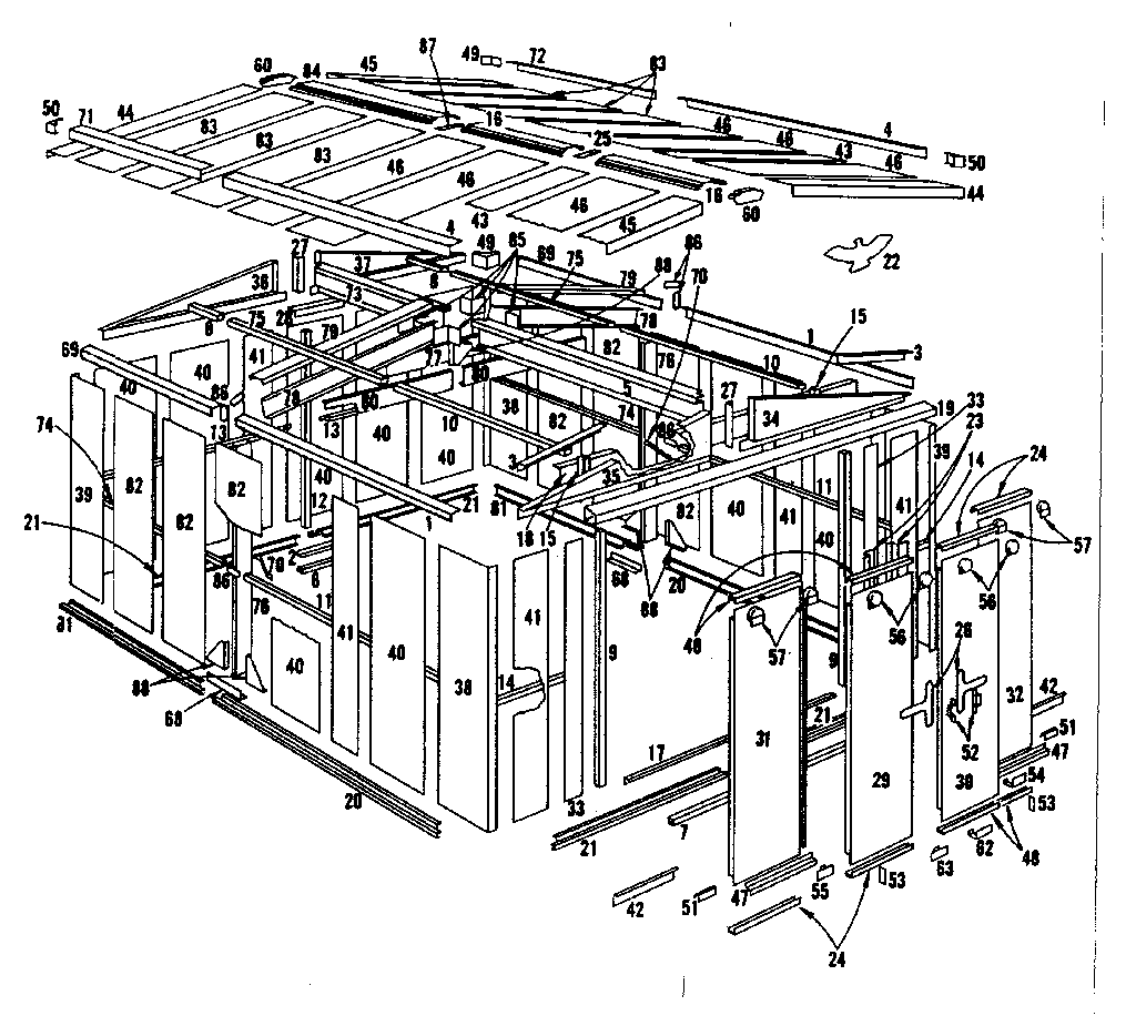 Sears 696608541 12' x 15' model diagram