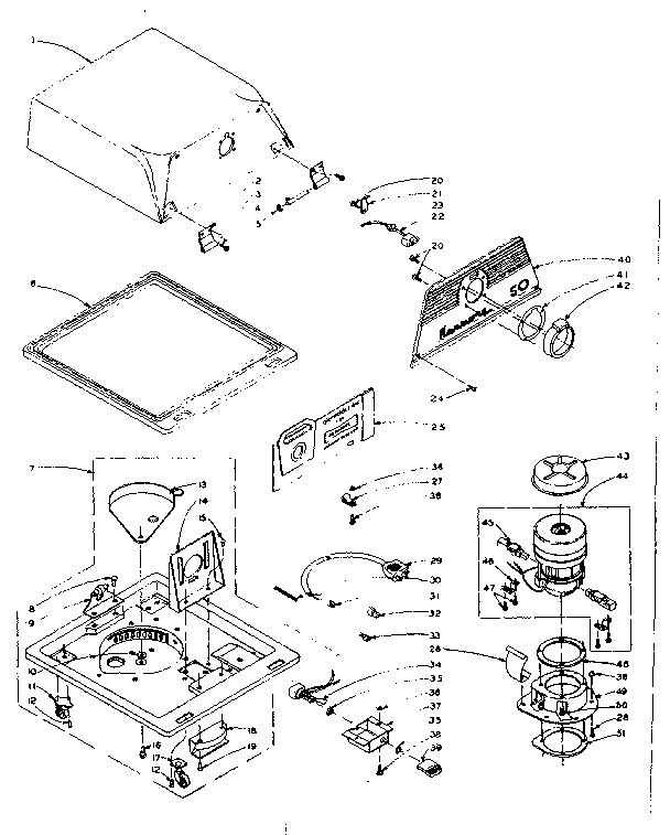 Kenmore 1161650 unit parts diagram