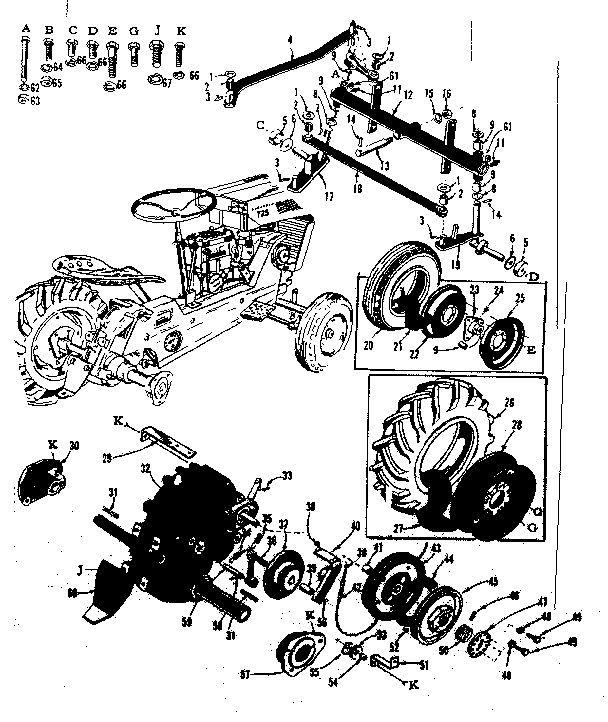 Craftsman 91760629 wheel assembly diagram