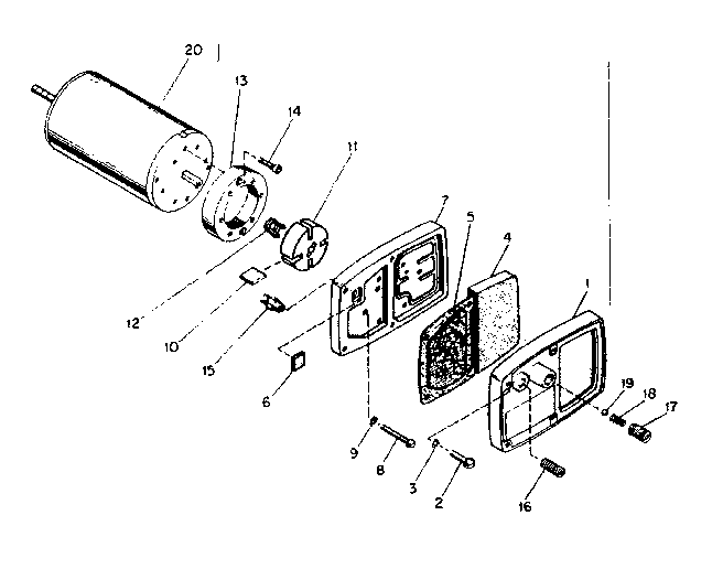 Kenmore 58340413 motor package assembly diagram