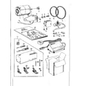 Kenmore 14813220 motor and attachment parts diagram