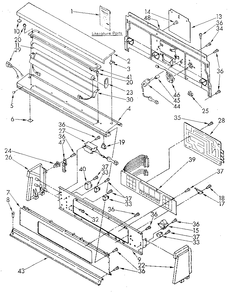Kenmore 11087994800 console panel diagram