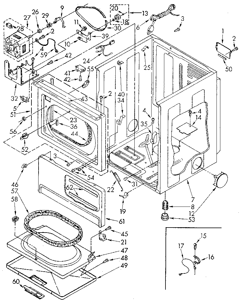 Kenmore 11087994800 cabinet diagram