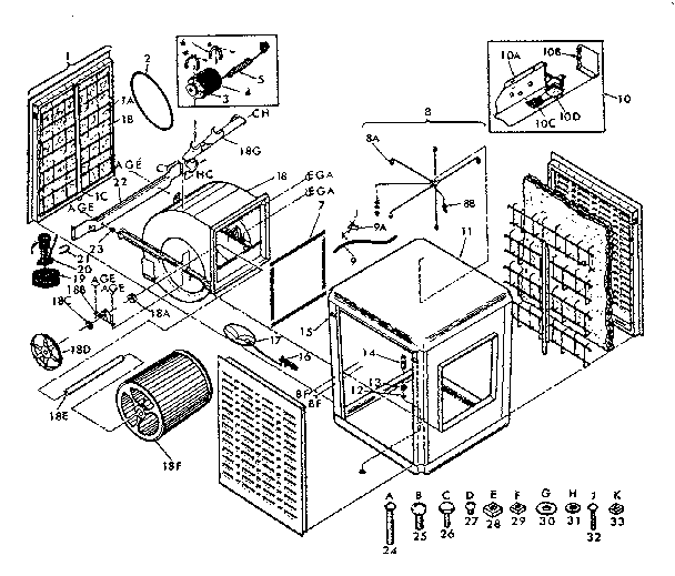 Kenmore 56561410 functional replacement parts diagram