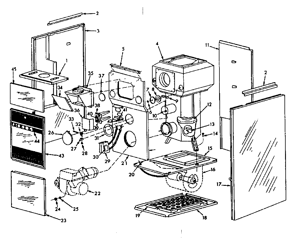 ICP UO-112DA-4C furnace assembly diagram