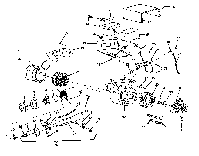 ICP UO-112DA-4C oil burner assembly diagram