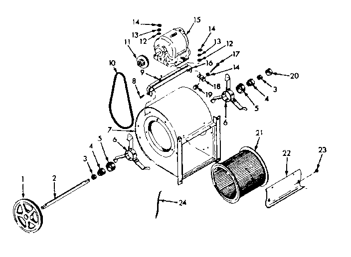 ICP UO-112DA-4C h-q blower assembly diagram