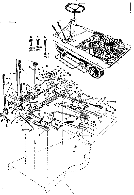 Craftsman 91761201 lift assembly diagram